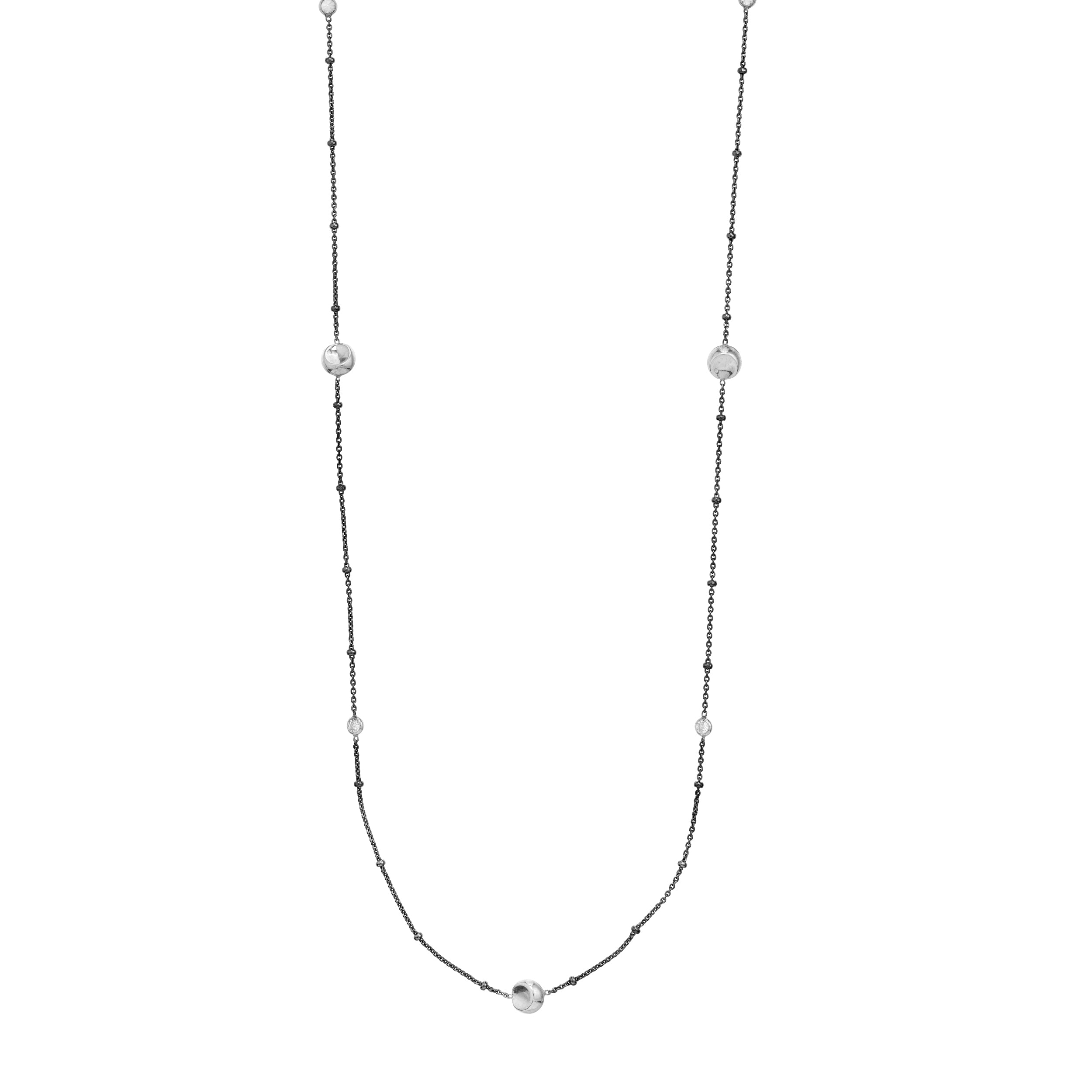 Long And Lovely Bead W/ Cz Stat Neck