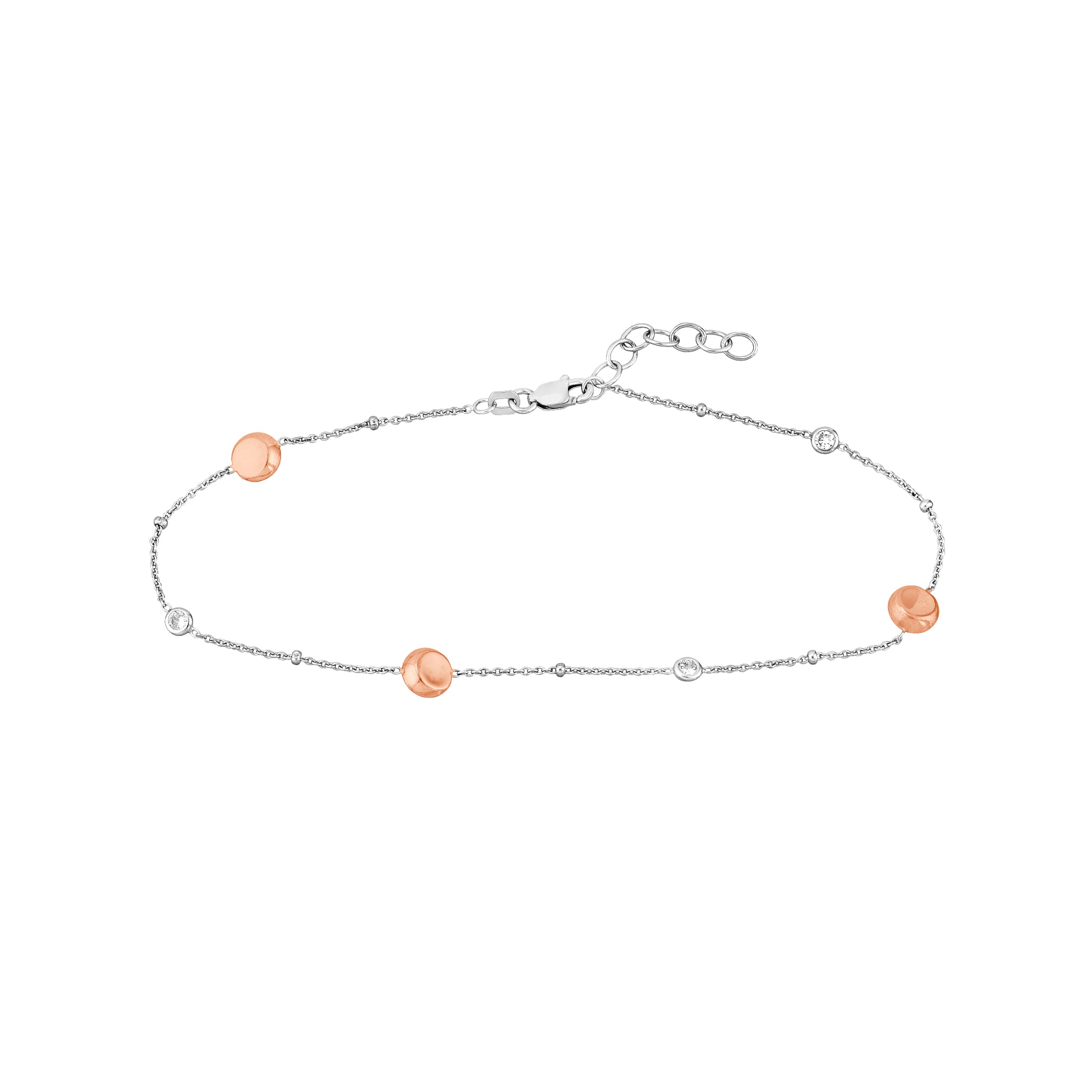 Sterling Silver Beaded Anklet