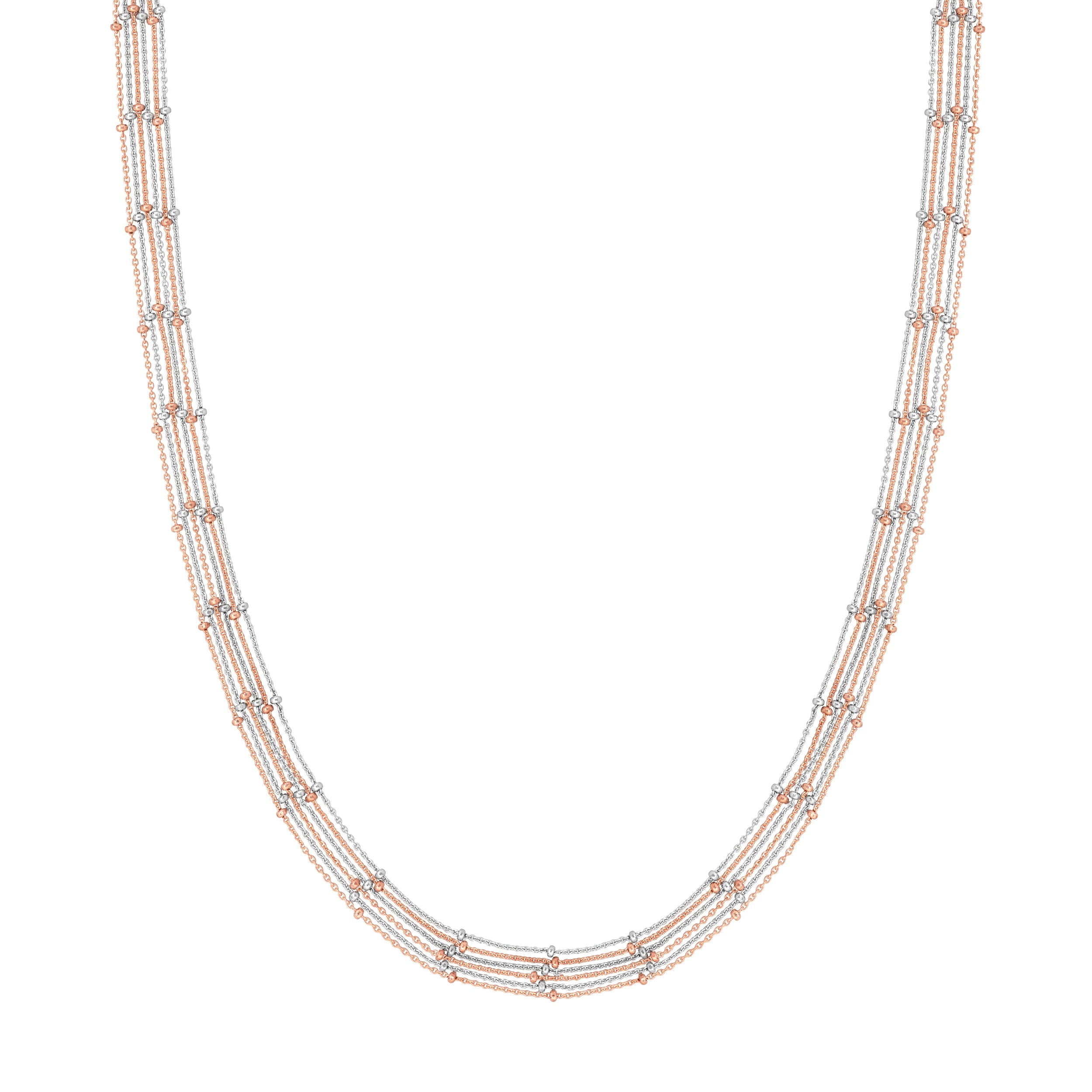 Multi-Strand Saturn Chain Necklace