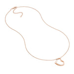 Open Heart Pendant Adjustable Necklace