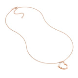 Open Heart Pendant Adjustable Necklace