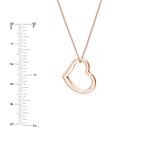 Open Heart Pendant Adjustable Necklace