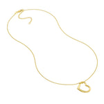 Open Heart Pendant Adjustable Necklace