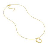 Open Heart Pendant Adjustable Necklace
