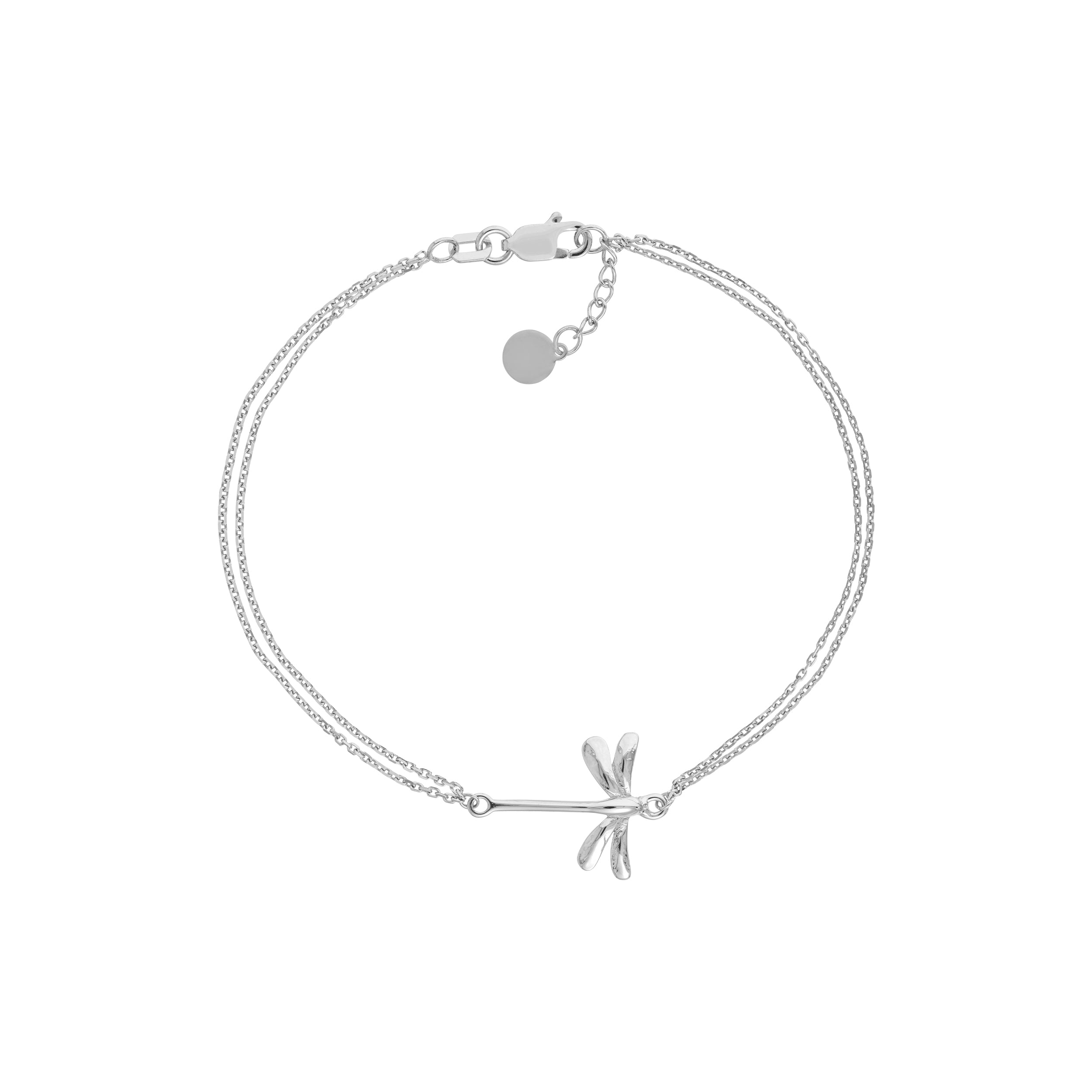 Sterling Silver Dragonfly Adjustable Bracelet