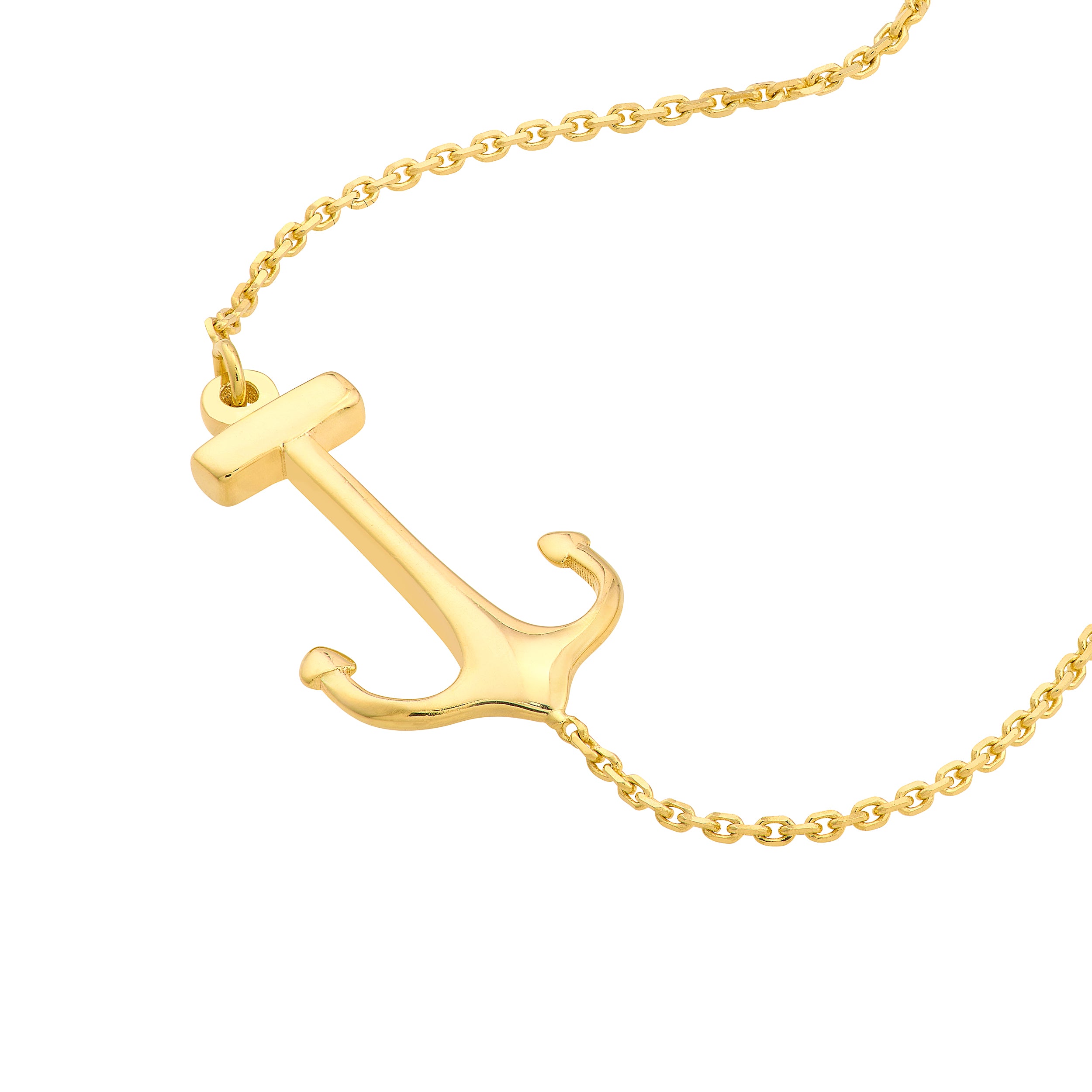 Sideways Anchor Adjustable Bracelet