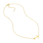 Sideways Anchor Adjustable Necklace