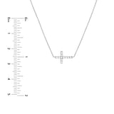 Sideways Mini CZ Cross Adjustable Necklace