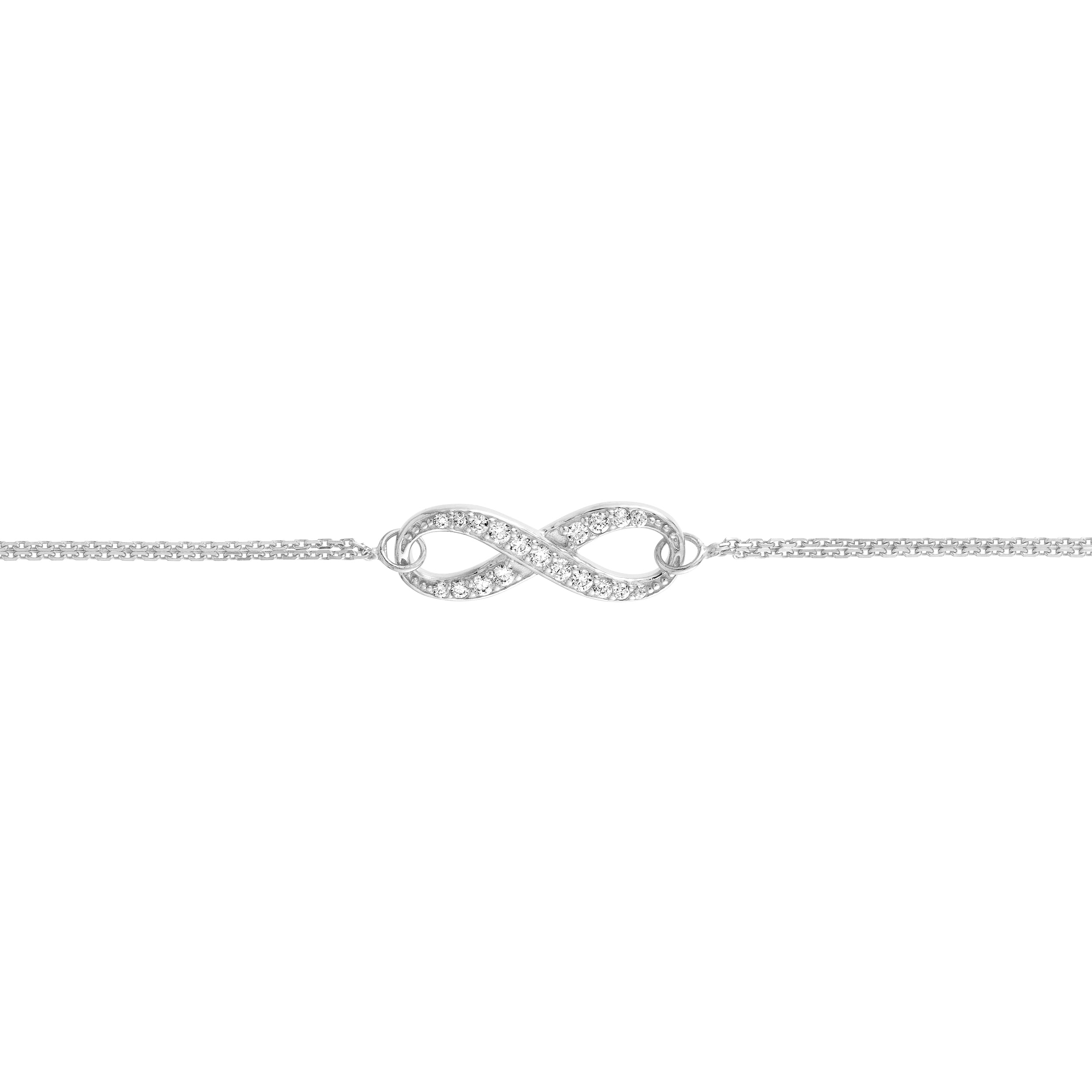 CZ Infinity Adjustable Bracelet