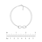 Plated Sterling Silver CZ Infinity Love Bracelet