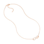 Plated Sterling Silver CZ Infinity Love Necklace