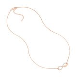 Plated Sterling Silver CZ Infinity Love Necklace