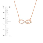 Plated Sterling Silver CZ Infinity Love Necklace