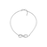 Half-CZ Infinity Adjustable Bracelet