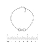 Half-CZ Infinity Adjustable Bracelet