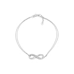 Half-CZ Infinity Adjustable Bracelet