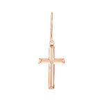 Cross Dangle Earrings on Fish Hook