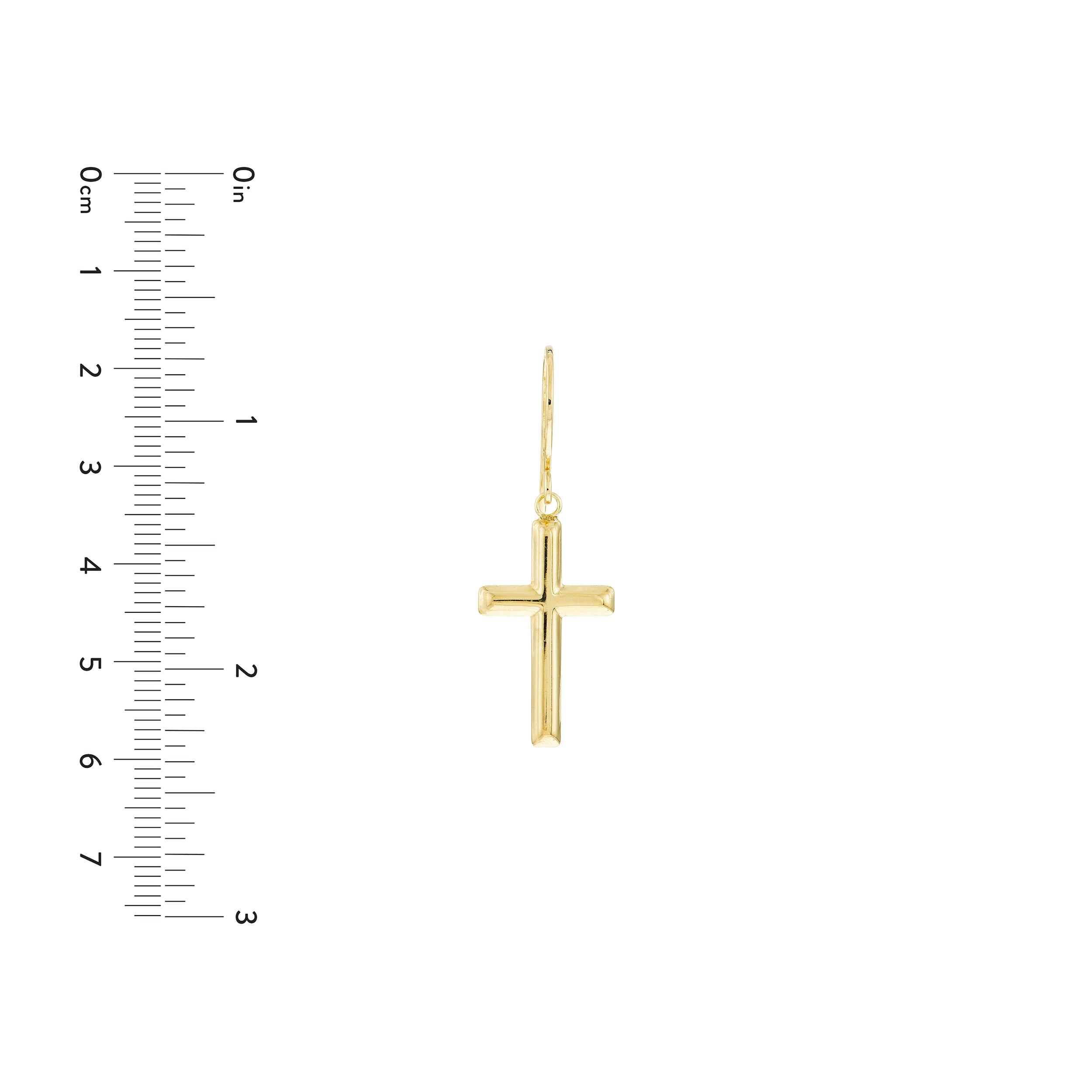 Cross Dangle Earrings on Fish Hook