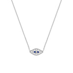 Mini CZ Evil Eye Adjustable Necklace