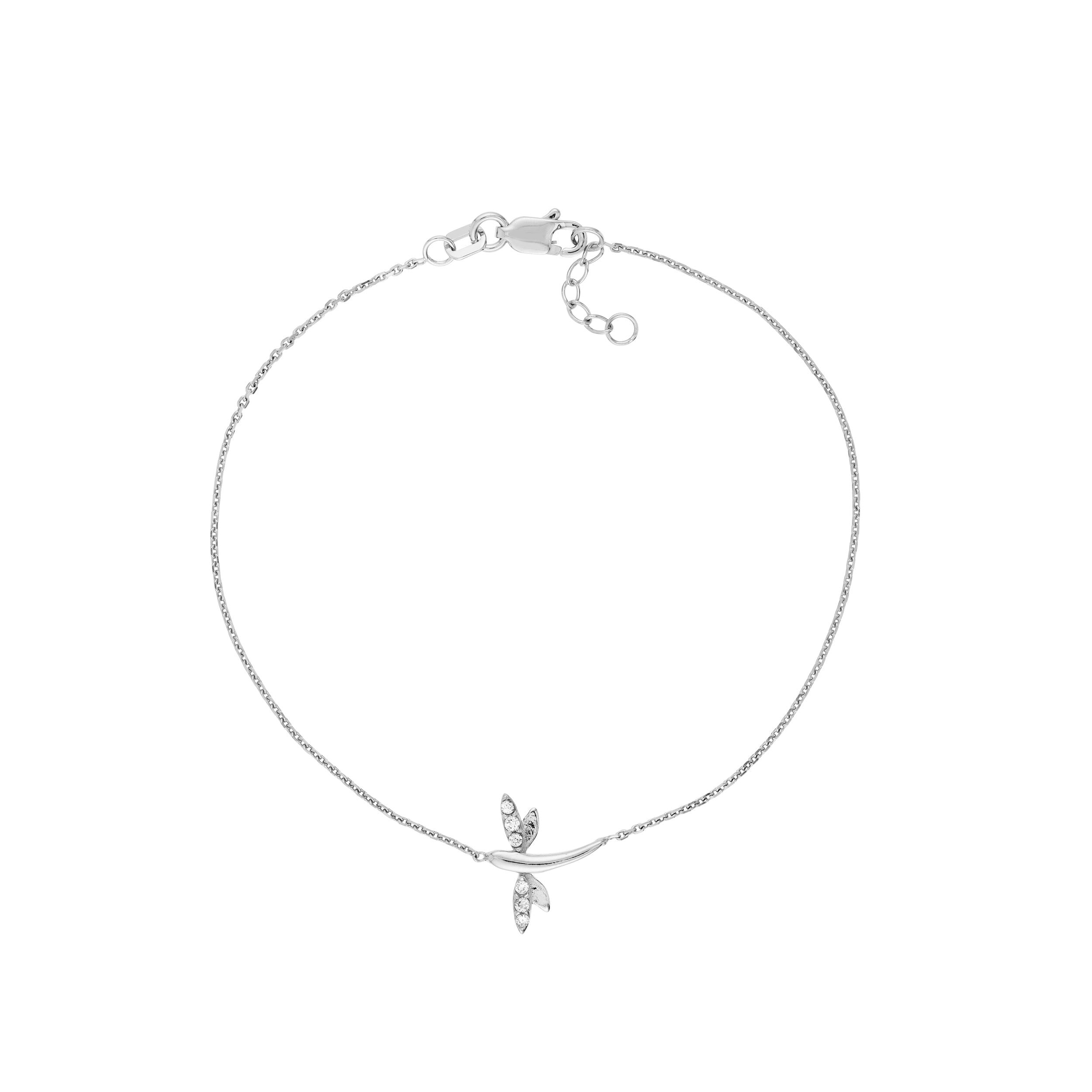 Plated Sterling Silver Mini Dragonfly Bracelet