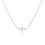 Plated Sterling Silver Mini Dragonfly Necklace