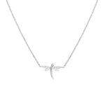 Plated Sterling Silver Mini Dragonfly Necklace