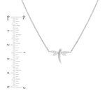 Plated Sterling Silver Mini Dragonfly Necklace