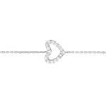 Sideways Mini CZ Heart Adjustable Bracelet