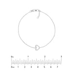 Sideways Mini CZ Heart Adjustable Bracelet