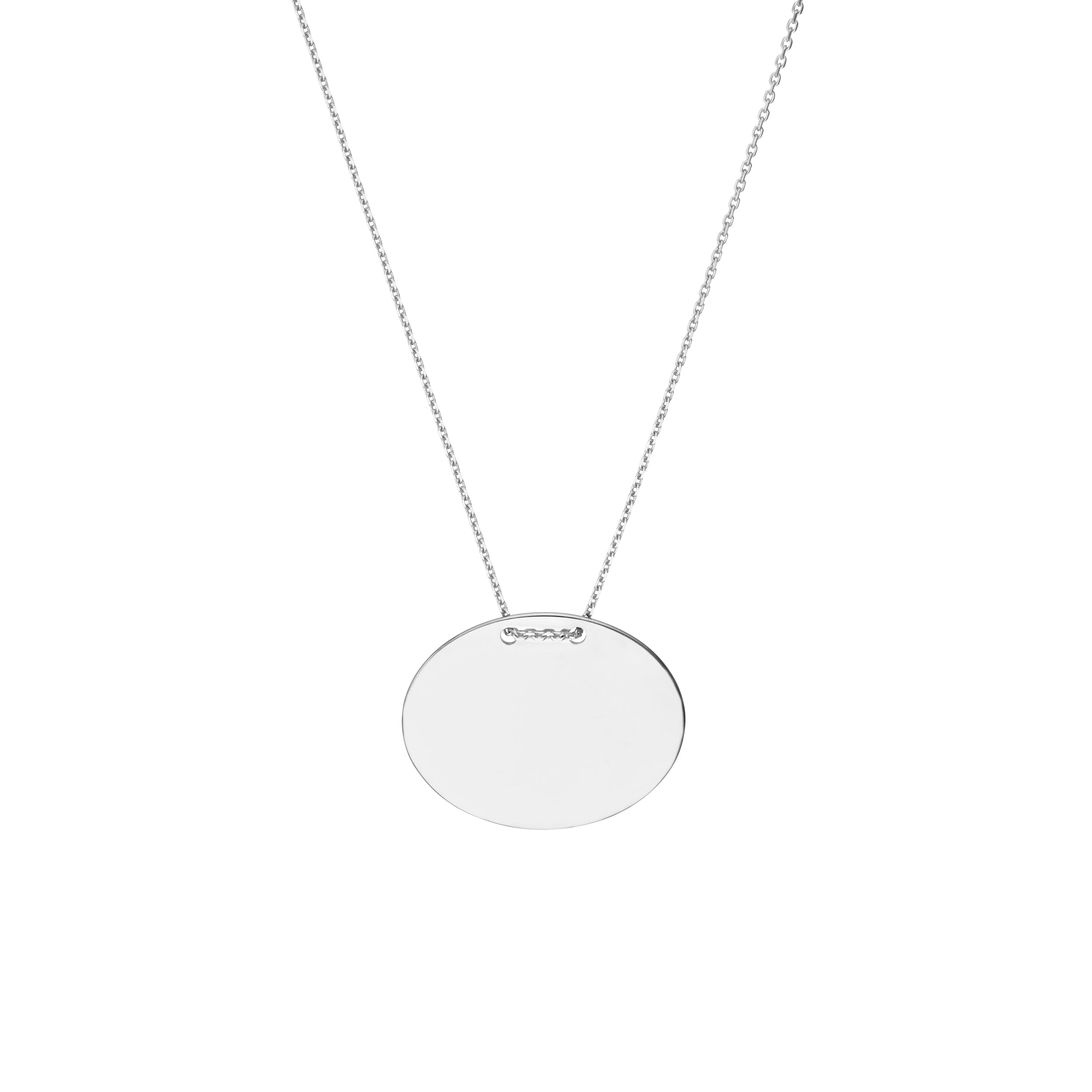 Engravable Disc Plate Adj. Necklace
