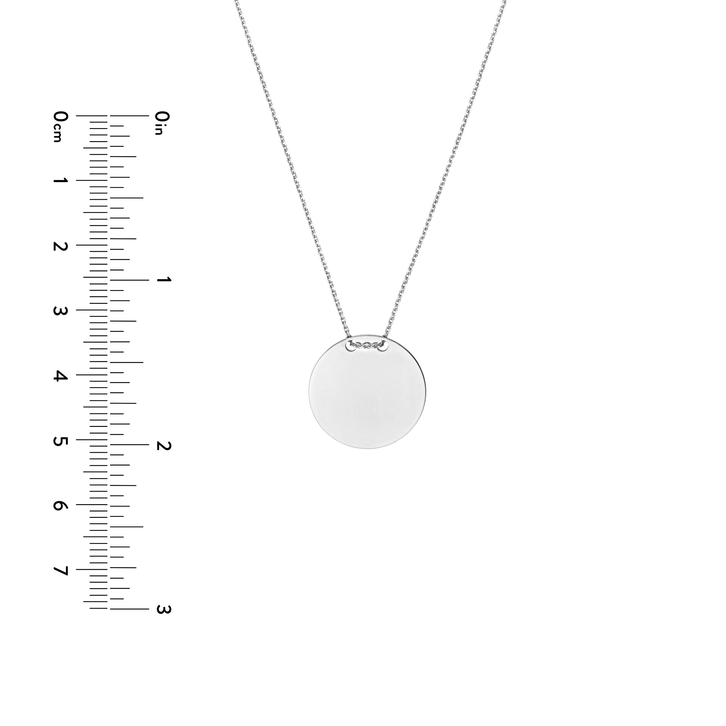 Engravable Circle Plate Necklace