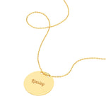 Engravable Circle Plate Necklace