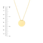 Engravable Circle Plate Necklace