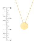 Engravable Circle Plate Necklace