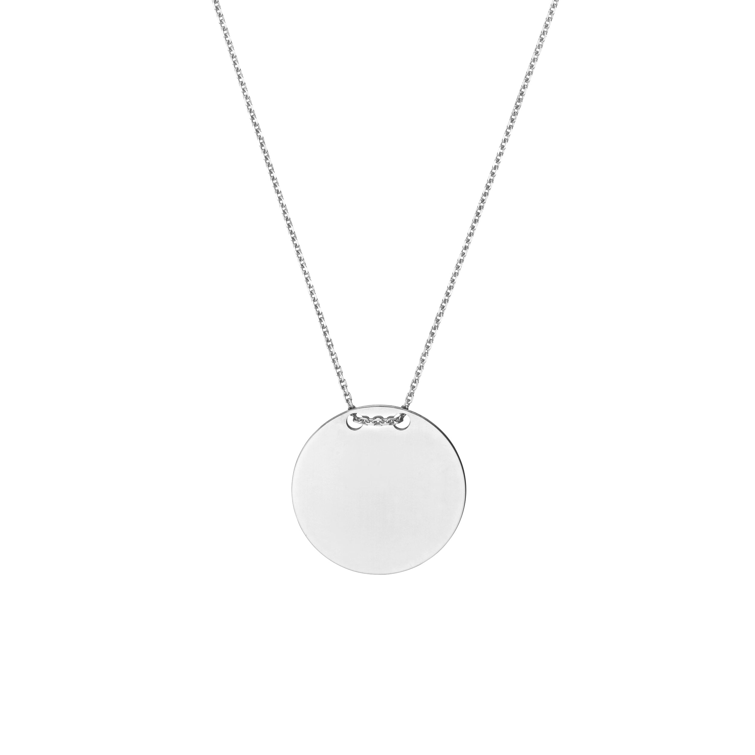 Engravable Circle Plate Necklace