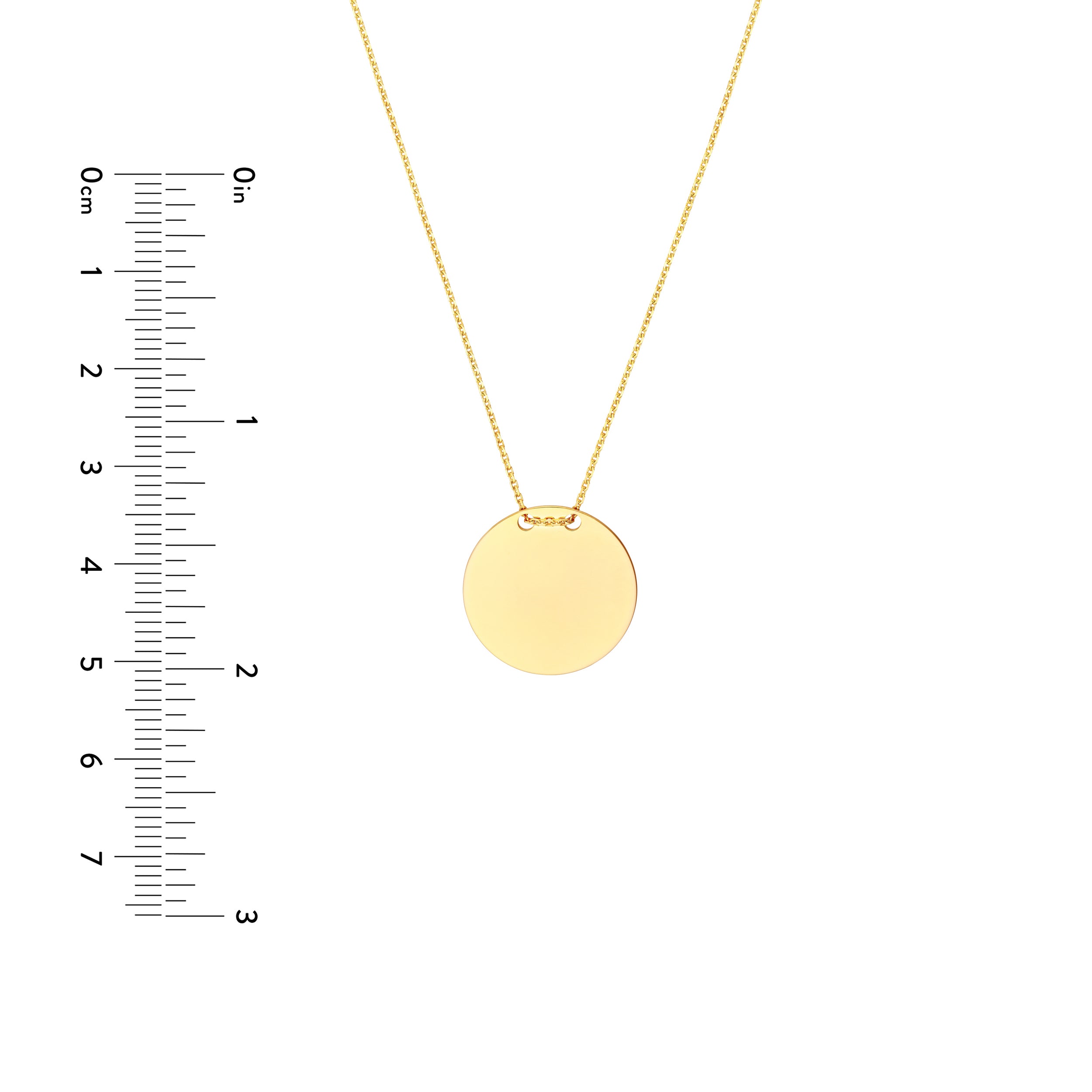 Engravable Circle Plate Adj. Necklace