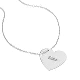 Engravable Heart Plate Necklace