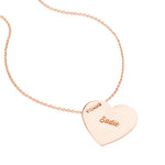 Engravable Heart Plate Necklace