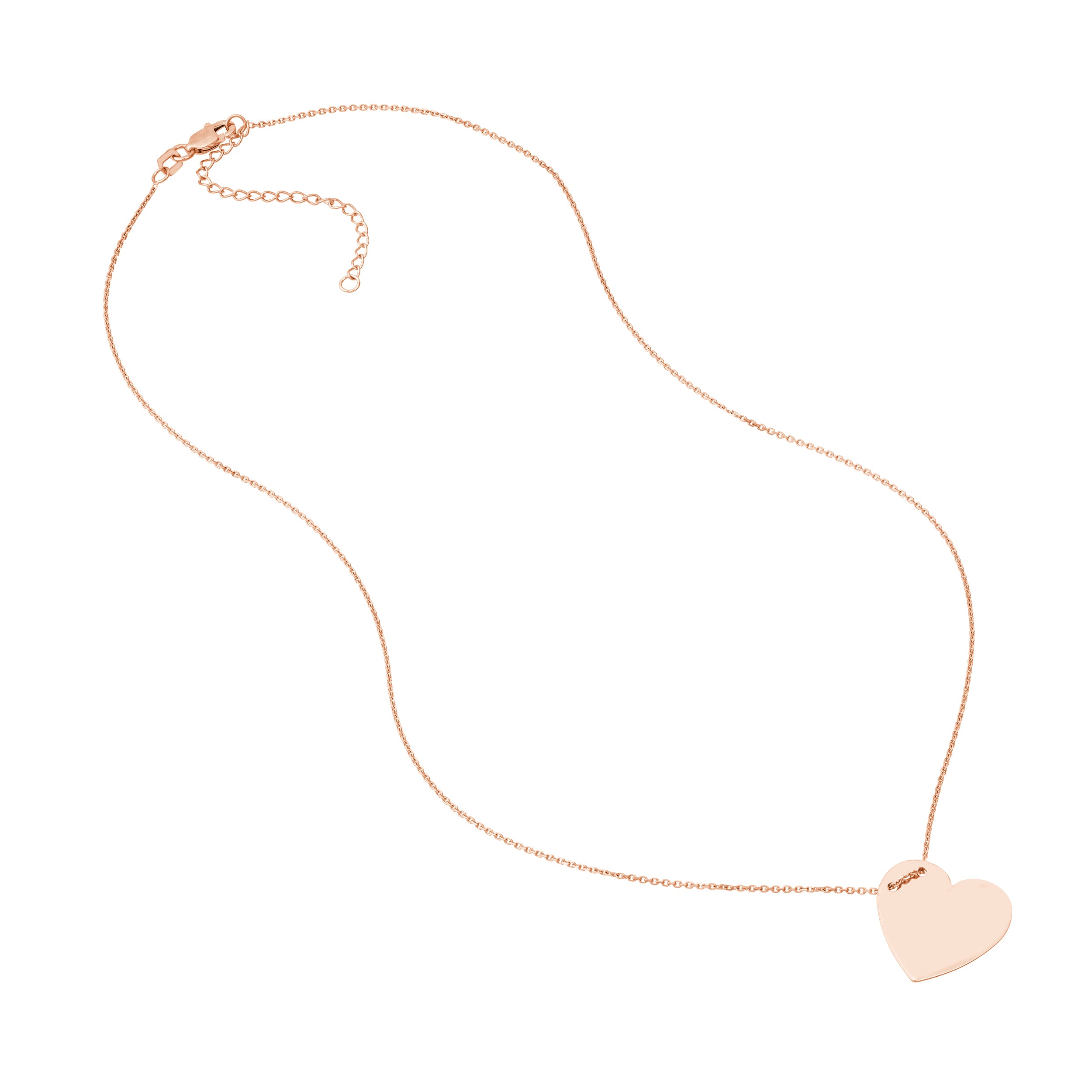 Engravable Heart Plate Necklace