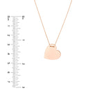 Engravable Heart Plate Necklace