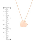 Engravable Heart Plate Necklace