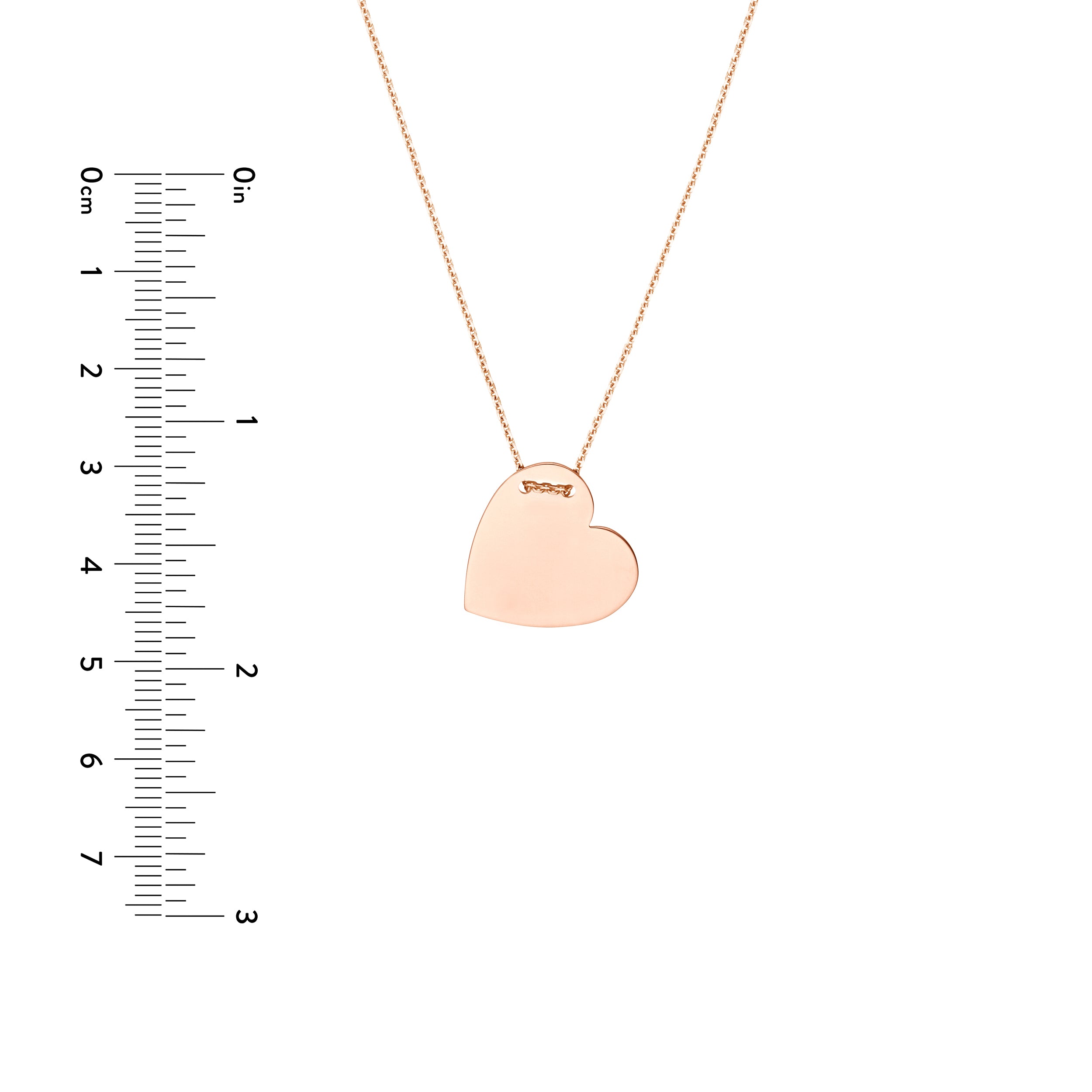 Engravable Heart Plate Necklace