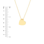 Engravable Heart Plate Necklace
