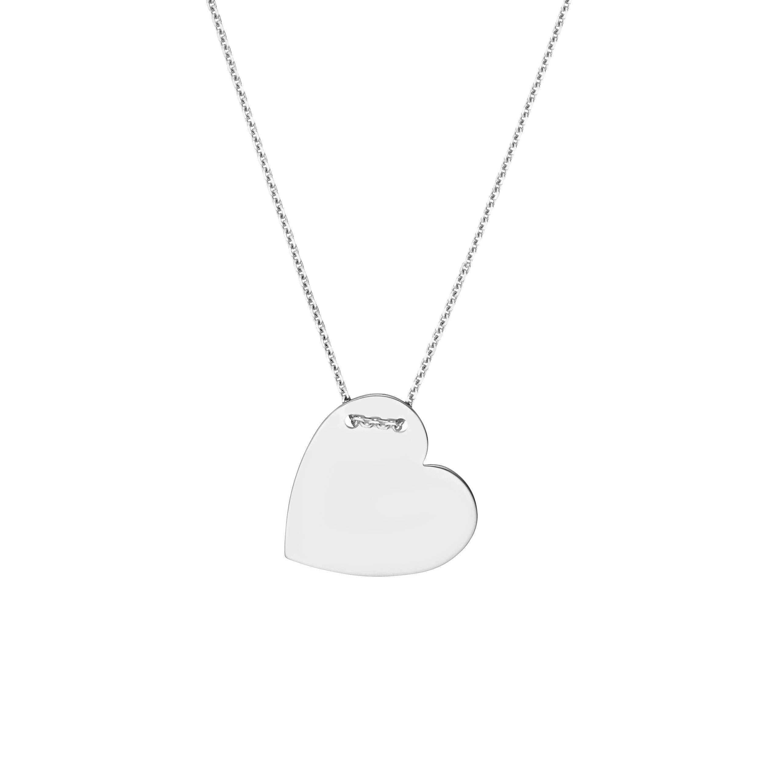 Engravable Heart Plate Necklace