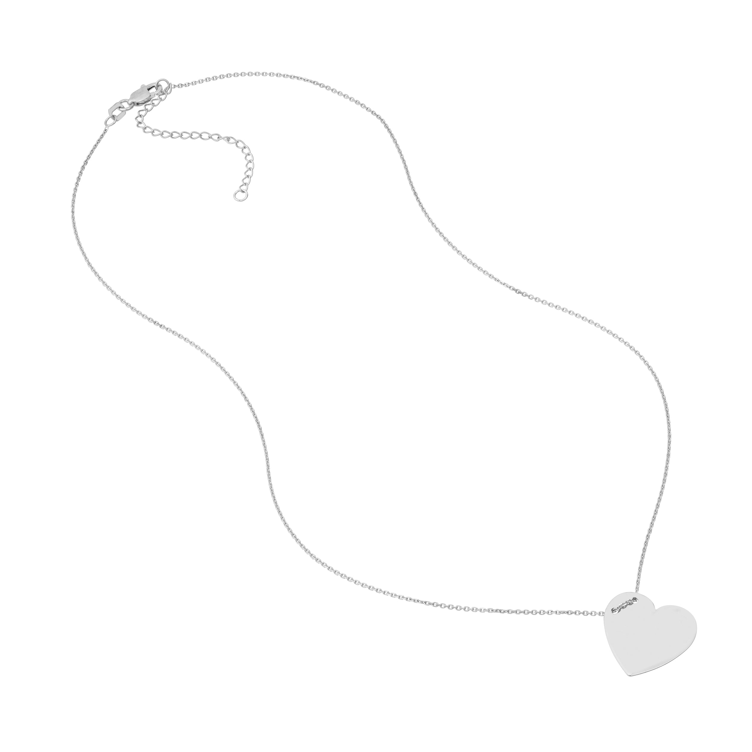 Engravable Heart Plate Necklace