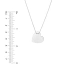 Engravable Heart Plate Adj. Necklace