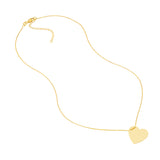 Engravable Heart Plate Adj. Necklace