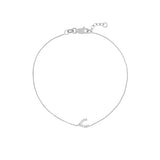 Sideways Mini CZ Wishbone Adj. Bracelet