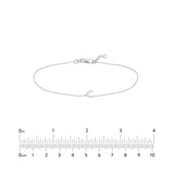 Sideways Mini CZ Wishbone Adj. Bracelet