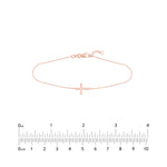 Sideways Mini Cross Adjustable Bracelet